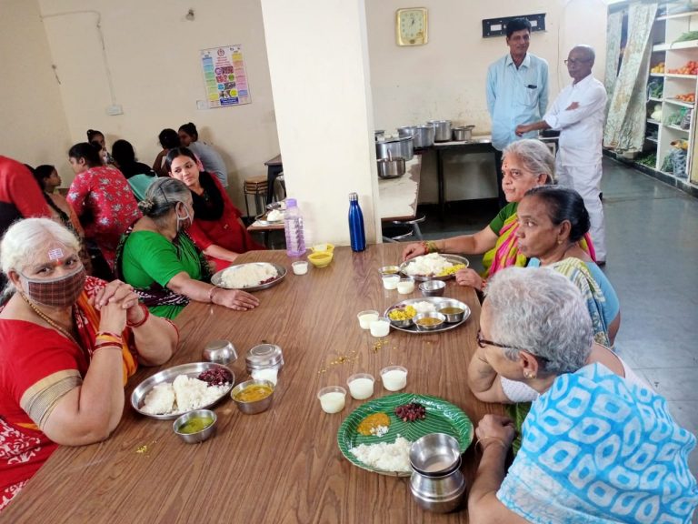 Served food at Old age Home